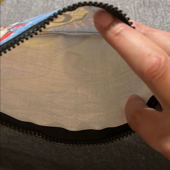 NWT colorful BLUE Q 'Hellraiser' Pouch with Bicycle Design - Picture 3 of 6